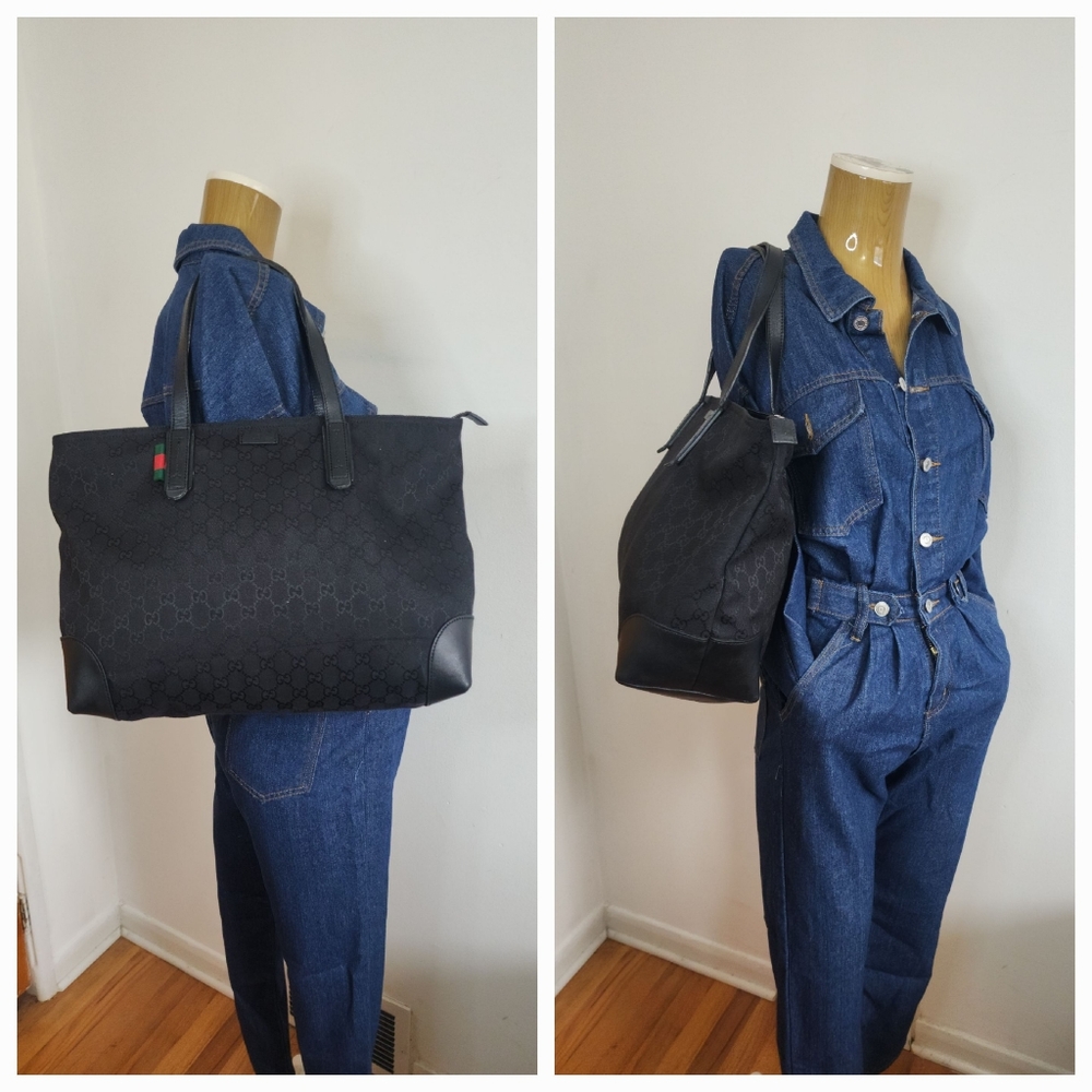 GUCCI GG Canvas Web Loop Tote Bag